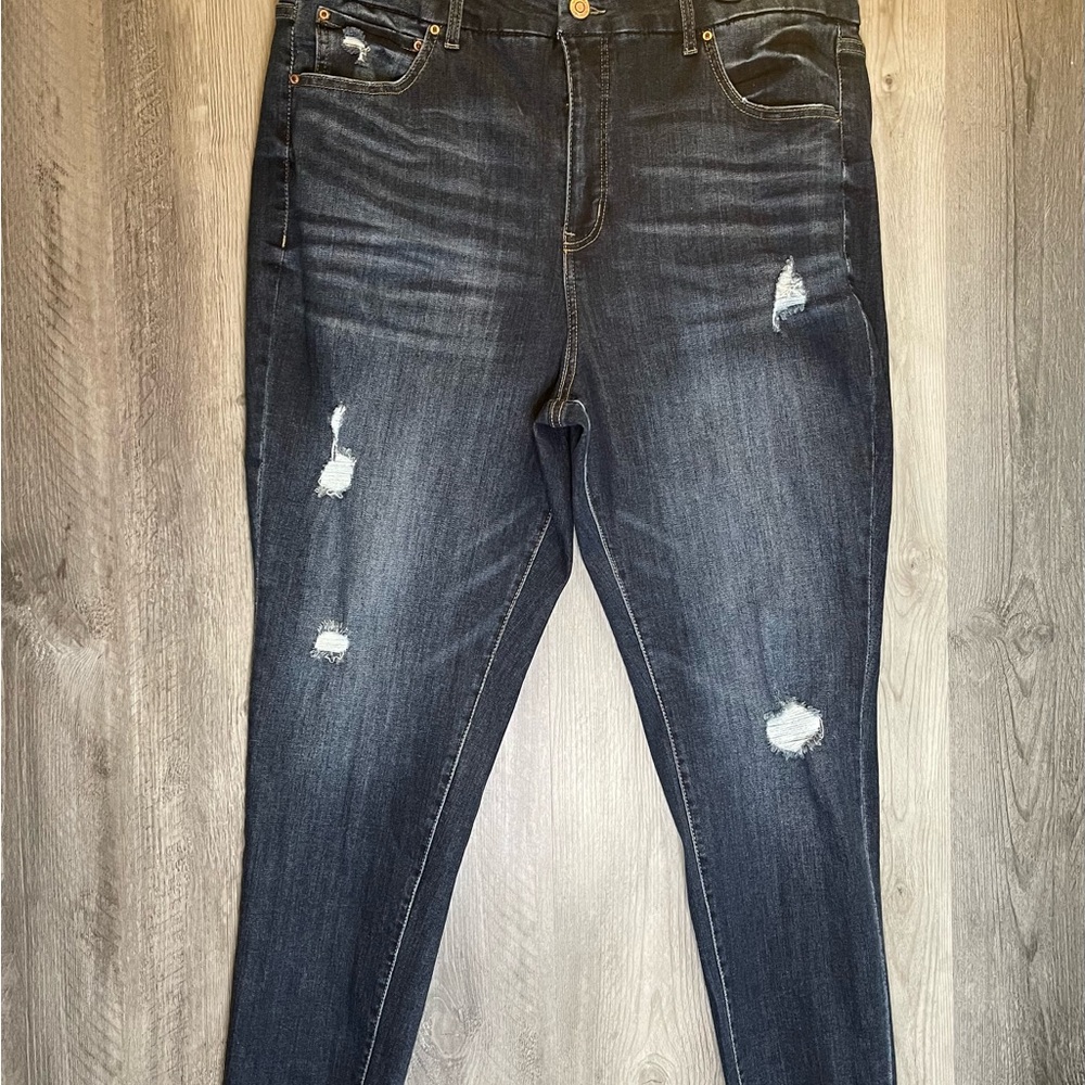Terra & Sky Women’s Plus Size Distressed Jeans – Size 20W